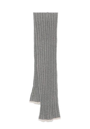 Brunello Cucinelli ribbed scarf - Grey