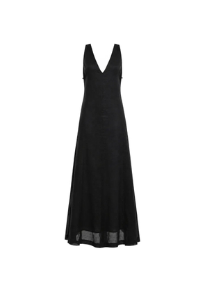 Kulson Ava V-neck maxi dress - Black