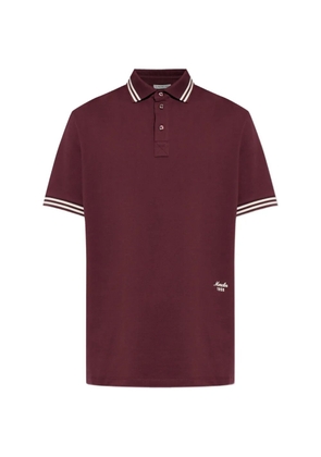 Moncler logo-embroidered striped-trim polo shirt