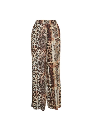 Just Cavalli Vintage animal-print straight-leg trousers - Neutrals