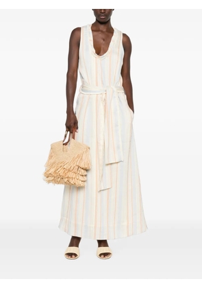 SIR. Pernille striped scoop-neck dress - Neutrals