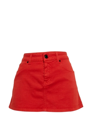 Gucci Pre-Owned mini logo-appliqué skirt - Orange