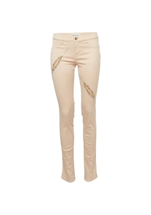 PUCCI Pre-Owned Emilio Light embroidered fitted jeans - Neutrals