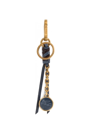 ETRO nappa leather charm with chain and Pegaso coin - Blue
