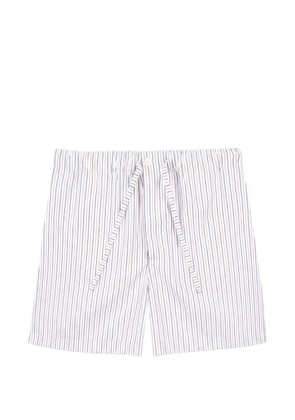 MOSSO SUN WEAR Fine Stripe drawstring shorts - White