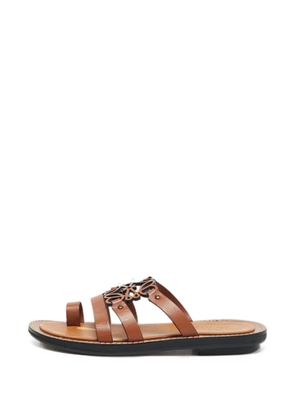 Loewe Pre-Owned Anagram slides - Brown