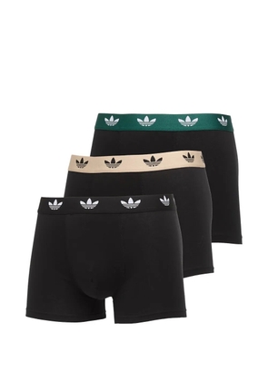 adidas logo-waistband trunks - Black