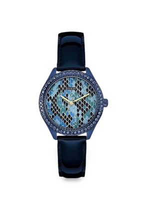 GUESS USA crystal-embellished 28mm watch - Blue
