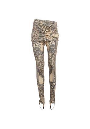 Roberto Cavalli Vintage printed draped trousers - Neutrals