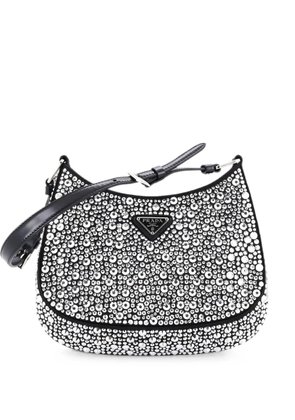 Prada Pre-Owned Cleo Shoulder Bag Crystal Embellished Satin Small crossbody bag - Black