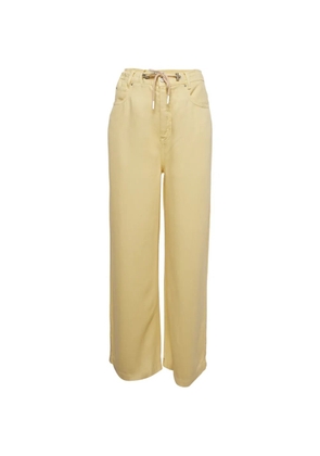 MUNTHE Obey drawstring wide-leg jeans - Yellow