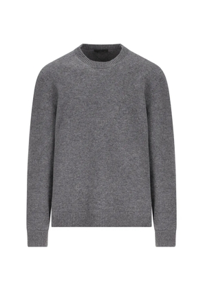 Prada elbow-patch wool sweater - Grey
