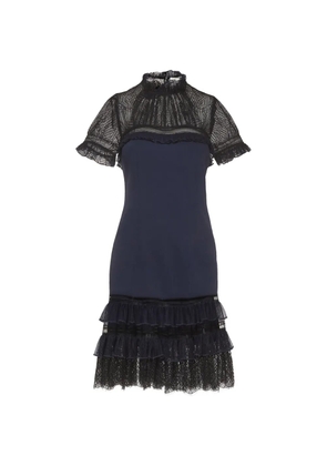 Simkhai short-sleeve tulle-layered mini dress - Blue