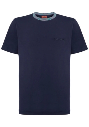 Missoni embroidered cotton T-shirt - Blue