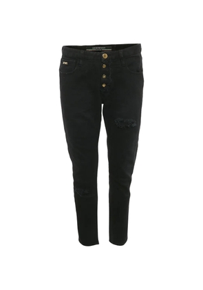 Emporio Armani Pre-Owned belt-loop distressed jeans - Black