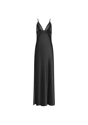 L'Agence Elsa lace-trim maxi dress - Black
