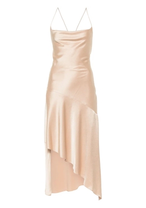 alice + olivia asymmetric midi dress - Neutrals