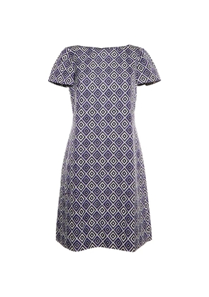 Prada Pre-Owned diamond tile-print shift mini dress - Purple