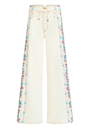 ETRO floral-print wide-leg jeans - Neutrals