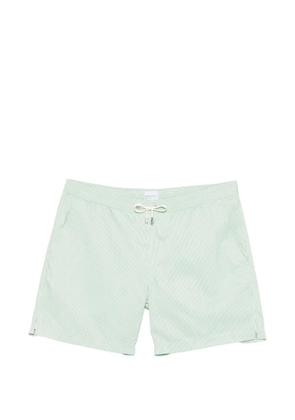 Sunspel fine-stripe swim shorts - Green