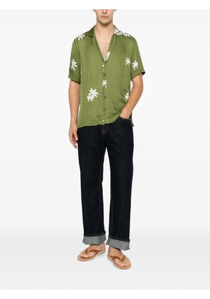 Tagliatore Hawaii palm-print shirt - Green