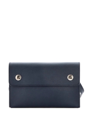 Hermès Pre-Owned Double Snap Pochette Epsom crossbody bag - Blue