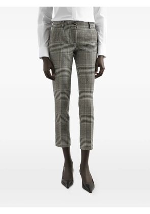 Dolce & Gabbana low-rise glen plaid trousers - Black
