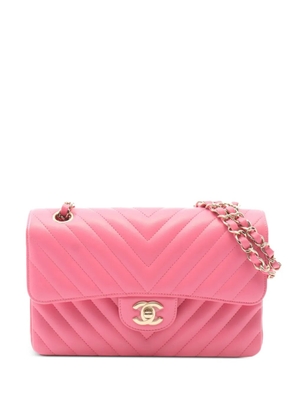 CHANEL Pre-Owned 2019 Chevron V-stitch shoulder bag - Pink