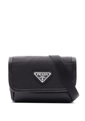 Prada Pre-Owned 2010s triangle-logo-plaque mini bag - Black