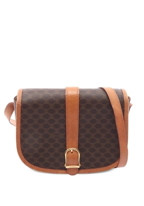 Celine Pre-Owned 2000s Macadam leather shoulder bag - Brown