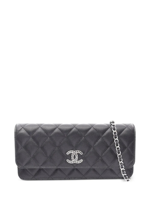 CHANEL Pre-Owned 2021 matelassé chain shoulder bag - Black