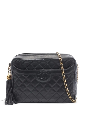 CHANEL Pre-Owned 1991-1994 matelassé tassel shoulder bag - Black