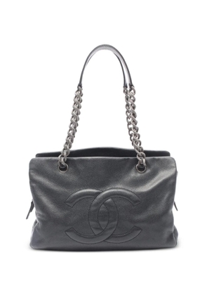 CHANEL Pre-Owned 2009-2010 Coco mark Caviar tote bag - Black
