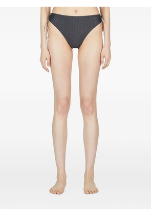 St. Agni striped self-tie bikini bottoms - Black