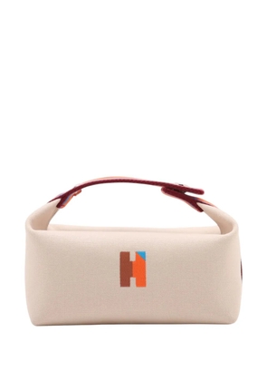 Hermès Pre-Owned 2020-2026 Small Toile Bride A Brac H Pavillon Case vanity bag - Brown