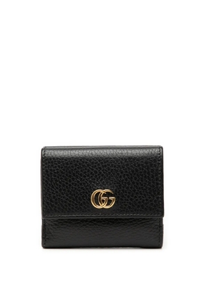 Gucci Pre-Owned 2016-2026 GG Marmont Calfskin Trifold Compact Wallet small wallets - Black