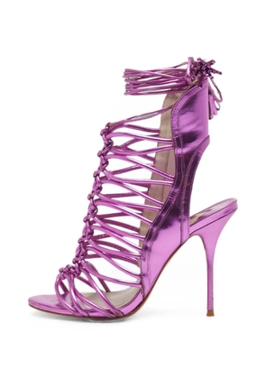 Sophia Webster tie-up heeled sandals - Purple