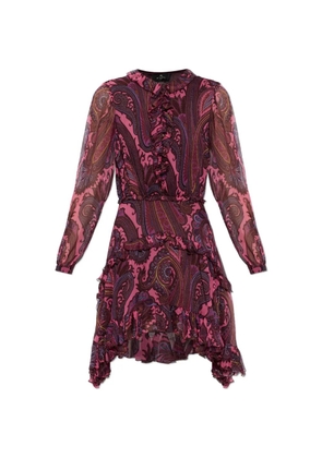 ETRO paisley-print asymmetric-hem mini dress - Red