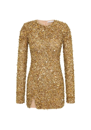 Rachel Gilbert Phillipe sequin-embellished mini dress - Gold