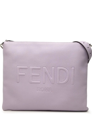 Fendi Pre-Owned 2010-2026 Calfskin Roma Flat Messenger Bag crossbody bag - Purple