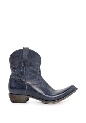 Shoto western-style panelled boots - Blue