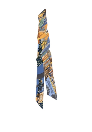Hermès Pre-Owned 20th Century Animapolis Silk Twilly Scarf scarves - Blue