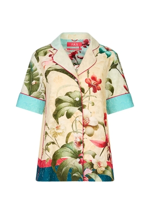 F.R.S For Restless Sleepers Bendis floral-print fil-coupé shirt - Neutrals