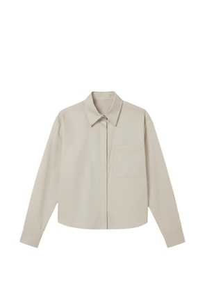 OFLAB Vicky chest-pocket cropped shirt - Neutrals