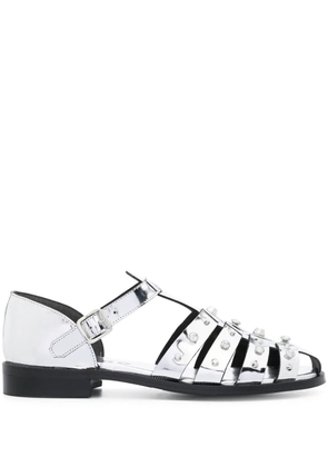 SANDRO Olyma studded sandals - Silver