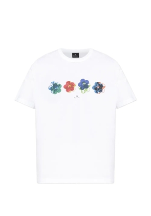 PS Paul Smith floral-motif T-shirt - White