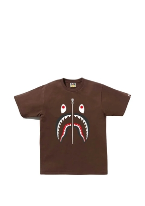 A BATHING APE® Shark cotton T-shirt - Brown