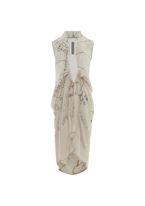 Rick Owens sleeveless draped dress - Neutrals