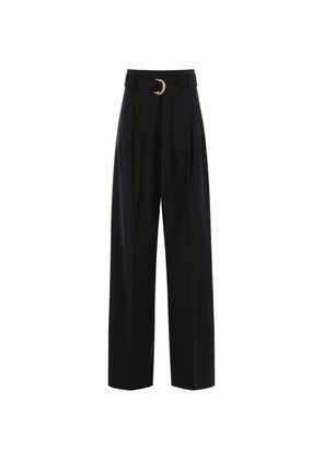 Max Mara belted pleated trousers - Black
