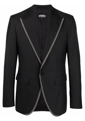 DSQUARED2 contrast-trim single-breasted blazer - Black